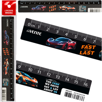 Линейка пластиковая 'deVENTE. Fast Or Last' 16 см, с дизайном, 5091523