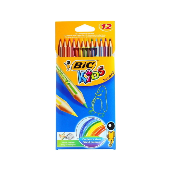 Карандаши 12 цв. Bic 'Tropicolors2', пластик., заточен., картон. уп., европод. 8325669